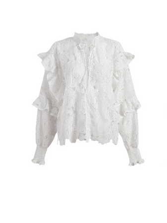 white lace blouse top