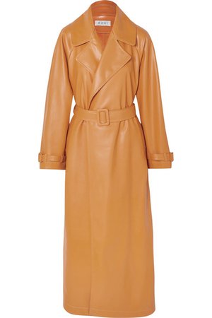OCHI | Belted faux leather trench coat | NET-A-PORTER.COM