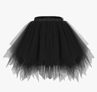 black poofy skirt