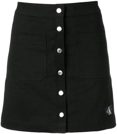 button up mini skirt