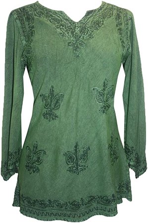 Agan Traders 127 B Medieval Renaissance Vintage Top Blouse (Small, Purple) at Amazon Women’s Clothing store