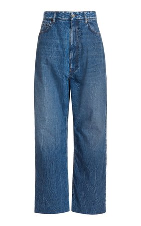 Baggy Rigid High-Rise Wide-Leg Jeans By Balenciaga | Moda Operandi