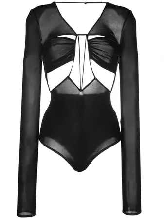 Nensi Dojaka cut-out Strappy Bodysuit - Farfetch
