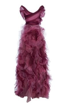 Marchesa Pink Textured Ombre Gown