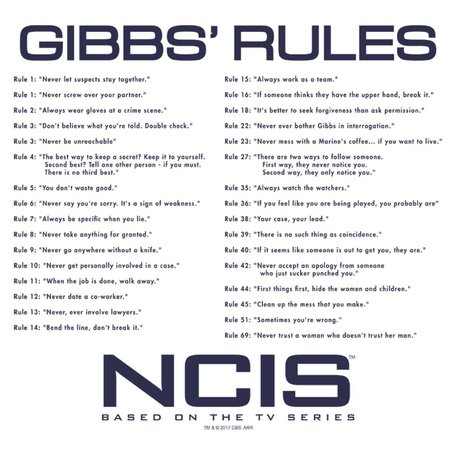 Gibbs rules ncis