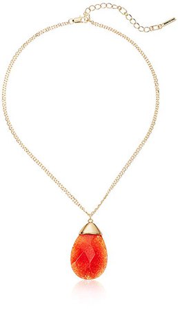 Amazon.com: Kenneth Cole New York Women's Gold Tone Station Pendant Necklace, Coral, One Size: Jewelry