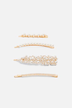 PACK OF FAUX PEARL HAIR CLIPS - View All-ACCESSORIES-WOMAN | ZARA United States