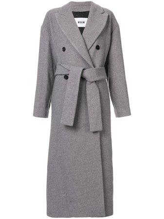 Msgm Double-Breasted Coat Aw19 | Farfetch.com