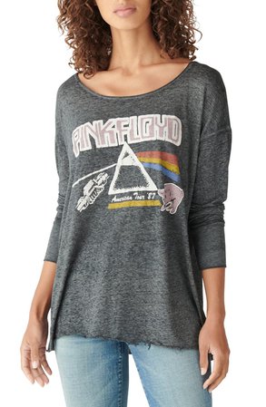 Lucky Brand Pink Floyd Prism Long Sleeve Cotton Blend Graphic Tee | Nordstrom