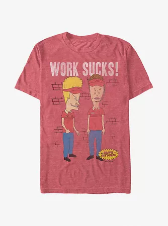 Beavis And Butt-Head Work Sucks T-Shirt