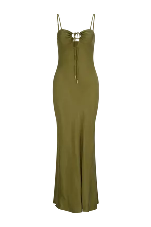 Cinzia Arielle Maxi Dress - Olive – Tigerlily