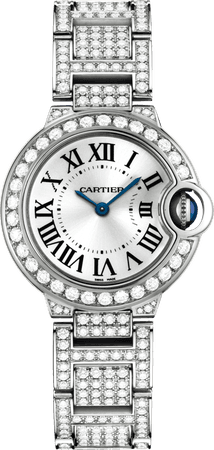 CRWE9003ZA - Ballon Bleu de Cartier watch - 28 mm, 18K white gold, diamonds - Cartier