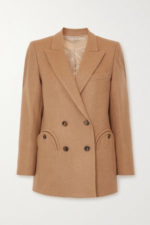 Camel Cholita Everyday double-breasted camel hair and wool-blend blazer | Blazé Milano | NET-A-PORTER