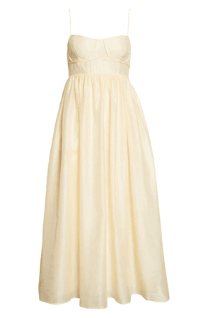 light yellow cream dress