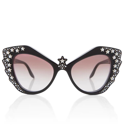 Gucci black embellished cat eye sunglasseseye sunglasses acc