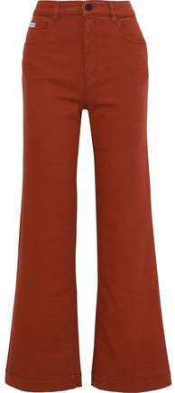Stretch-cotton Twill Flared Pants