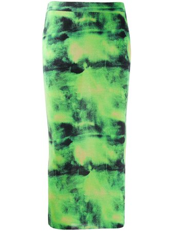 Versace Tie-Dye Print Pencil Skirt Ss20 | Farfetch.com