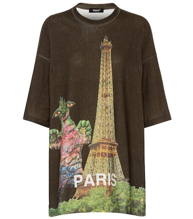 Oversized printed cotton T-shirt