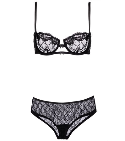 Gucci - GG tulle bra and briefs set | Mytheresa
