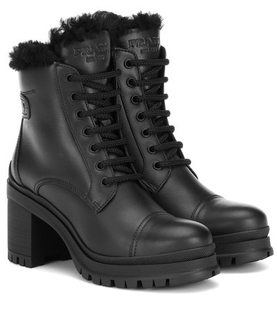 PRADA
Leather black ankle boots