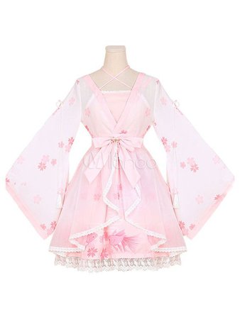 Pastel Pink Lolita Saukra Kimono