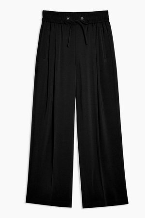 Black Wide Leg Joggers With Elasticated Waistband | Topshop