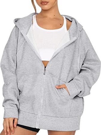 Amazon.com: LASLULU Womens Zip Up Hoodies Fleece Lined Jacket Athletic Sweatshirts Long Sleeves Drawstring Hoodie Sweater Thumb Hole : Clothing, Shoes & Jewelry