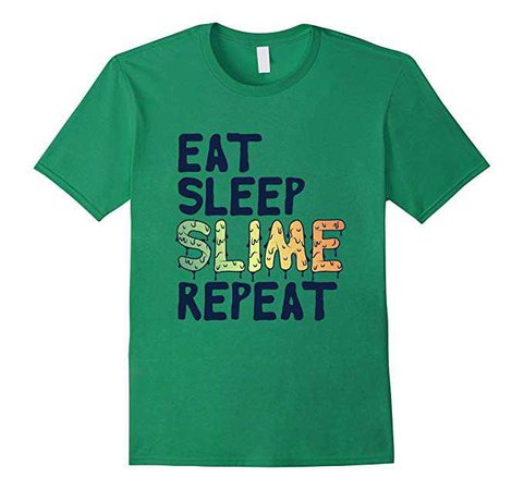 Eat Sleep Slime Repeat T Shirt, Kids Slime Shirts: Clothing