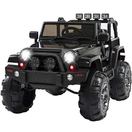 Amazon.com: Best Choice Products 12V Ride On Car Truck w/ Remote Control, 3 Speeds, Spring Suspension, LED Light Black: Toys & Games