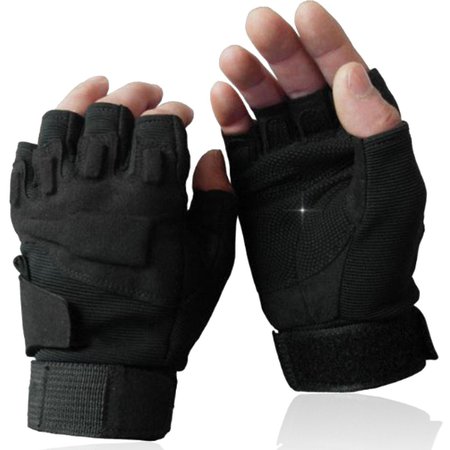 Black FIngerless Tactical Gloves