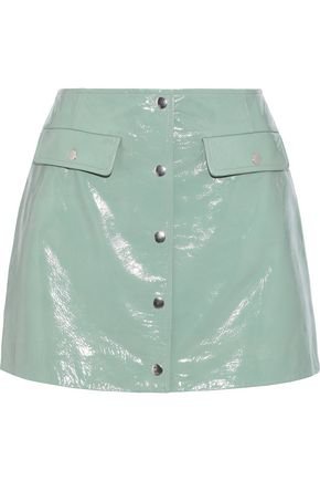 Patent-leather mini skirt | METEO by YVES SALOMON | Sale up to 70% off | THE OUTNET