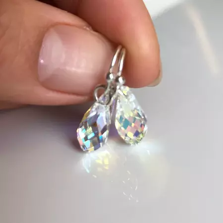 Swarovski Crystal Earrings Simple Crystal Earrings Aurora - Etsy Canada