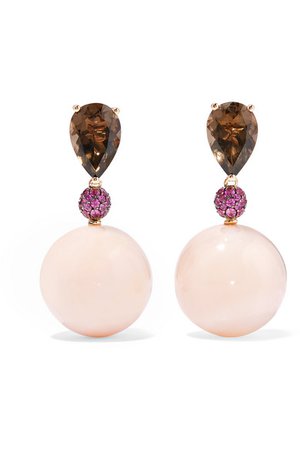 de GRISOGONO | Boucles d'oreilles en or rose 18 carats et pierres multiples Boule | NET-A-PORTER.COM