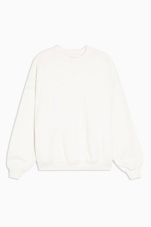 Ecru Stonewash Pocket Sweatshirt | Topshop