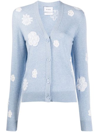 Shop blue Barrie flower pattern cardigan with Express Delivery - Farfetch