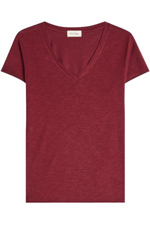 V-Neck T-Shirt with Cotton Gr. M
