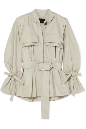 Proenza Schouler | Belted cotton-blend gabardine jacket | NET-A-PORTER.COM