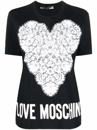 Love Moschino graphic-print short-sleeved T-shirt - FARFETCH