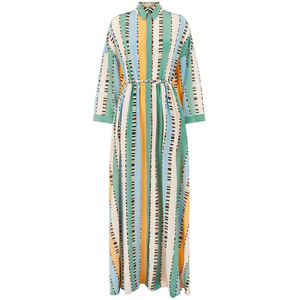 Stripe Print Shirt Dress, Green, IT 40 for $3,129.90 available on URSTYLE.com