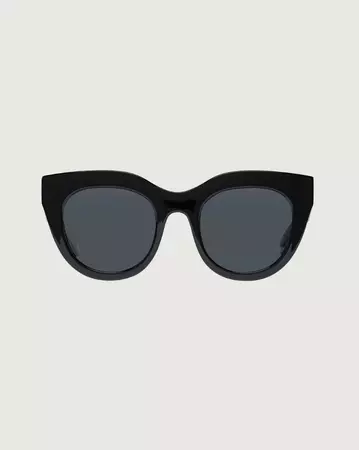 Oversized Round Cat-Eye Black Sunglasses | Veronica Beard