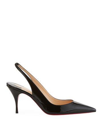 Christian Louboutin Clare Sling 80mm Leather Red Sole Pumps