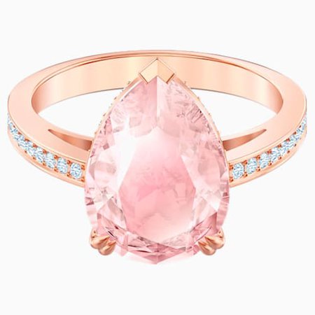 Vintage Cocktail Ring, Pink, Rose-gold tone plated | Swarovski.com