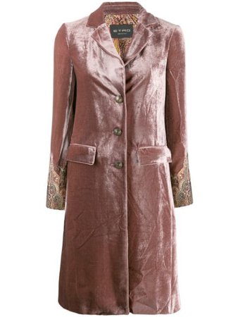 Etro Velvet Button Coat | Farfetch.com