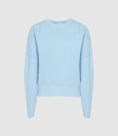 Bridgette Blue Sweatshirt With Seam Detailing – REISS