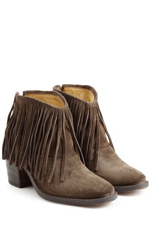 Ramones Fringed Suede Ankle Boots Gr. IT 40