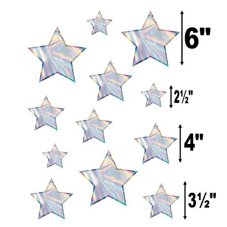Iridescent Stars Assorted Cut-Outs