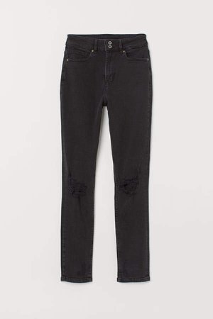 Skinny High Waist Jeans - Gray