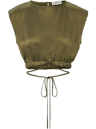 Nicholas Rey cropped silk tank top - FARFETCH
