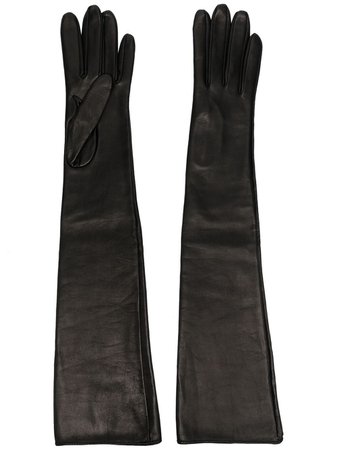 Manokhi long-length leather gloves - FARFETCH