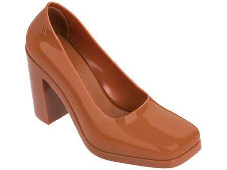 Square Toed Brown Heels